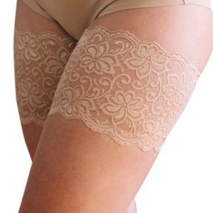 LOWEST: Bandelettes Thigh Bands in Beige Size E